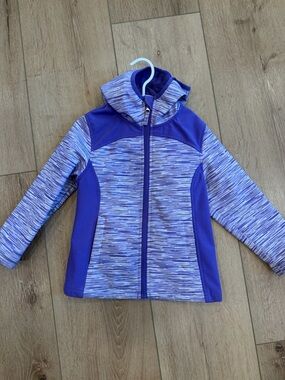 Free Country Plush Hooded Jacket in Deep Purple